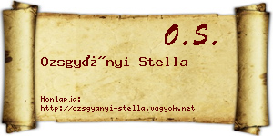 Ozsgyányi Stella névjegykártya
